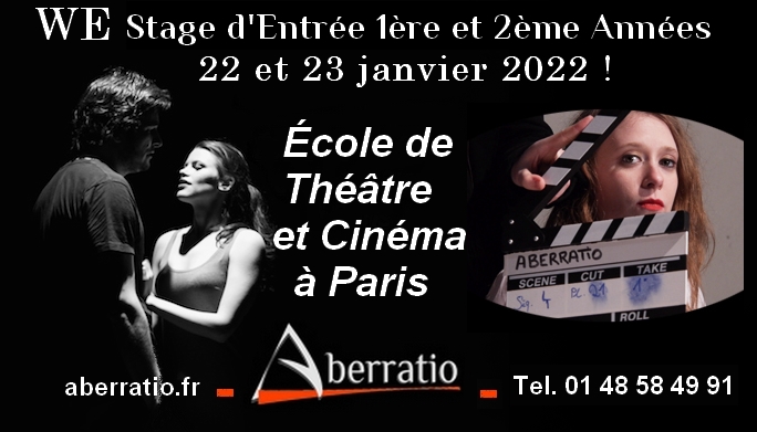 week-end stage de théâtre Aberratio, école de théâtre et cinéma à Paris
