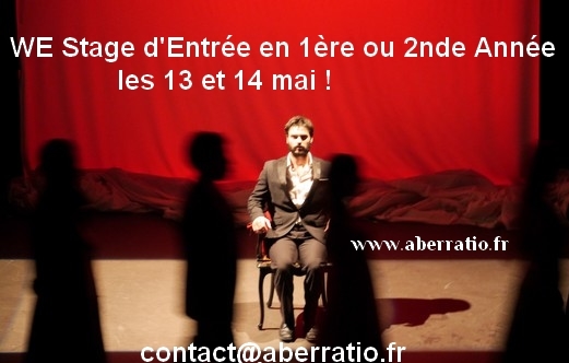 stage d'entrée audition pour entrer dans l’École de Théâtre et Cinéma