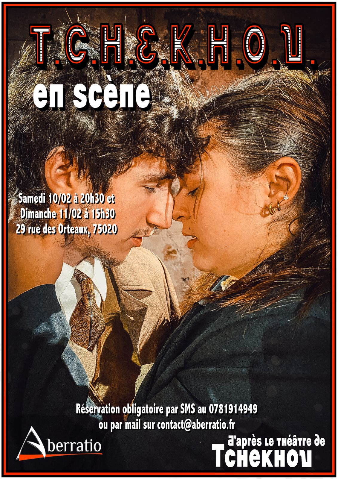 Présentation des Tchekhov en scène . 2e années de l'Ecole de Théâtre et Cinéma Aberratio