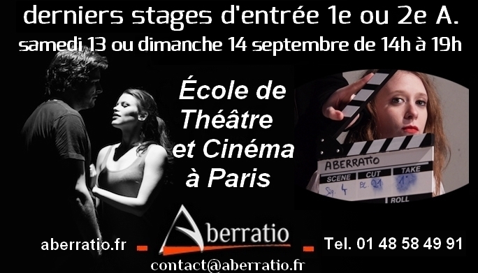 stage d'entrée à l'Ecole de Théâtre et Cinéma Aberratio