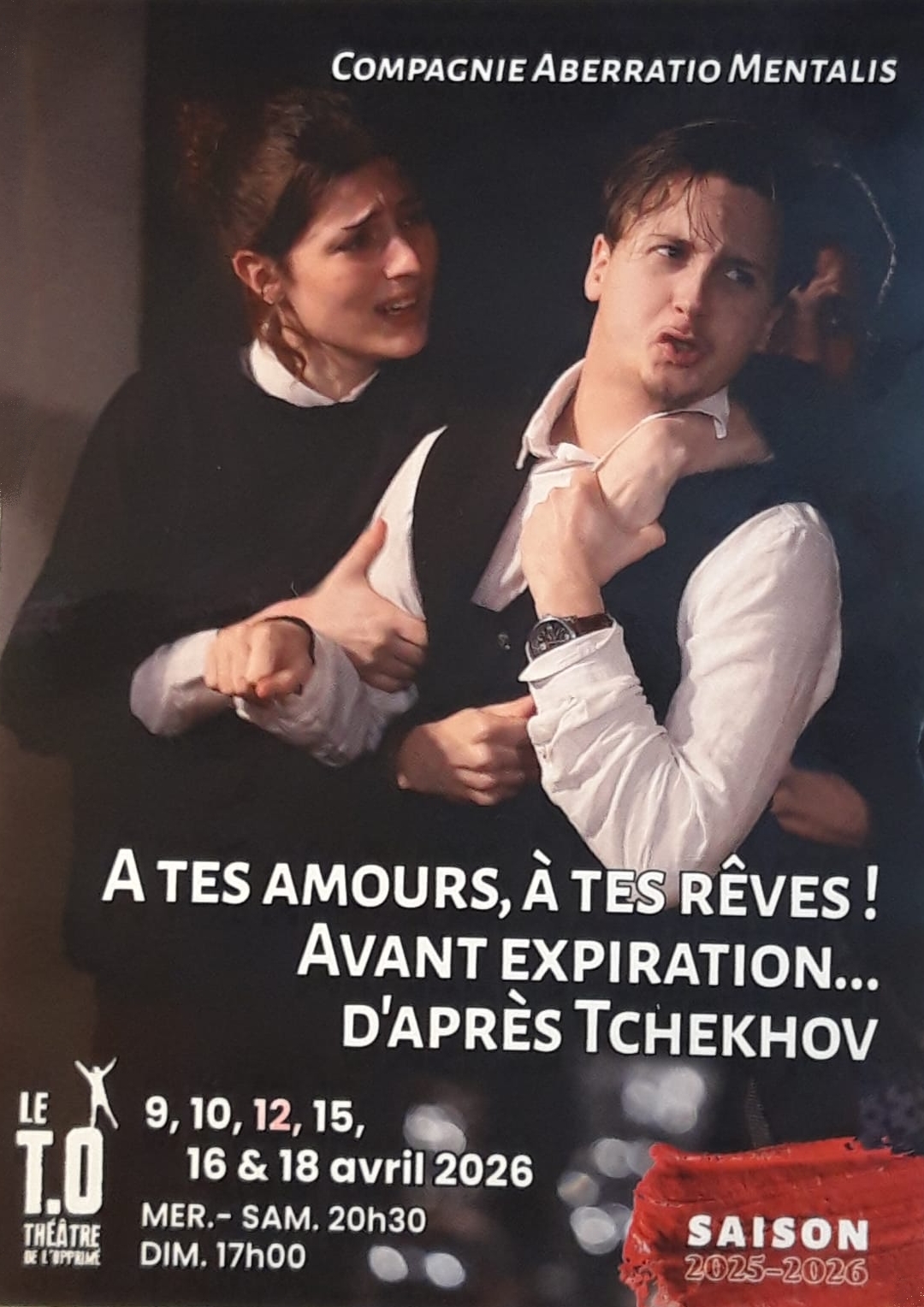 spectacle des élèves acteurs et actrices devenu un spectacle professionnel joué à Paris